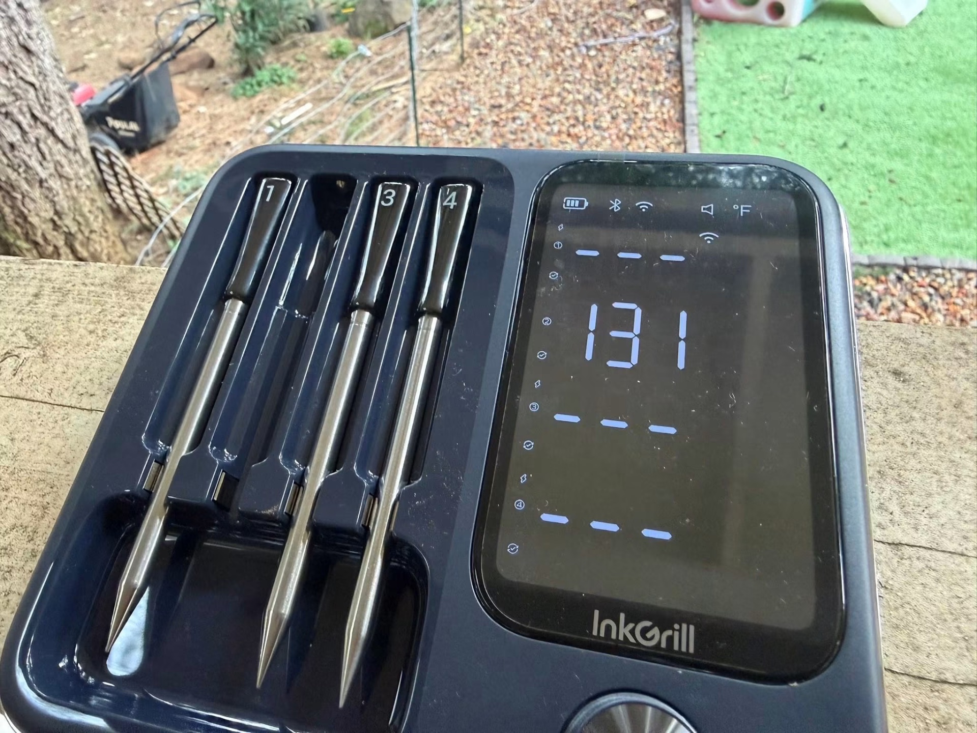 Precision temperature probes monitoring our cook